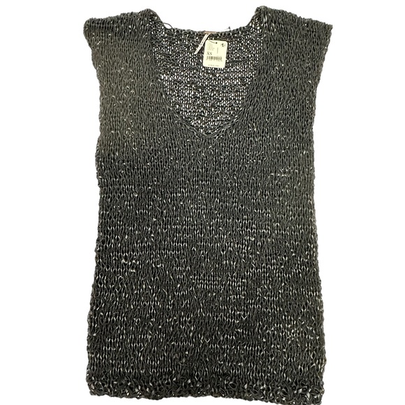 NWT Free People Billie Vegan Leather Crochet Tunic/Mini Dress black xs - Picture 3 of 15